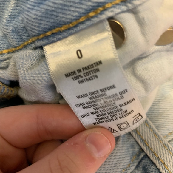 Light Blue Ripped Jean Shorts - Picture 3 of 3